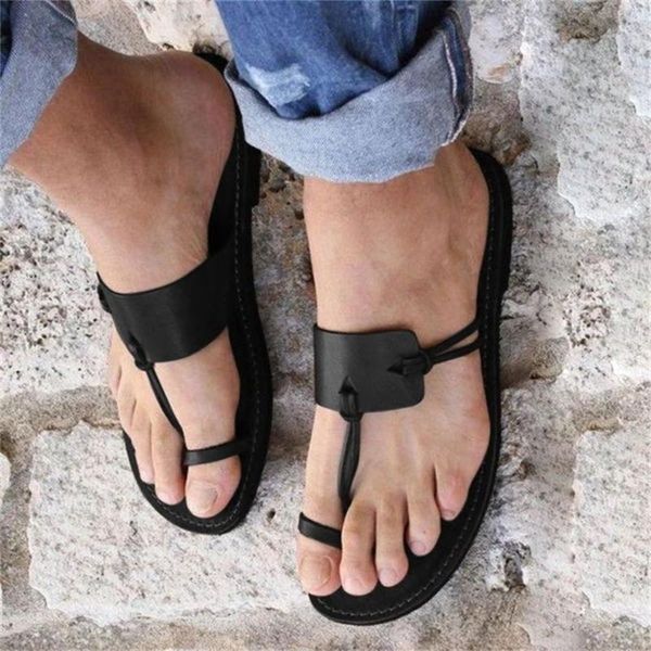 sandals women's all over toe solid color flat summer retro roman style leather flip flop sandals#, Black
sandals women's all over toe solid color flat summer retro roman style leather flip flop sandals#, Black