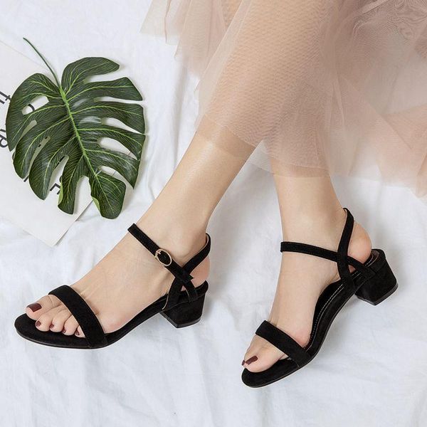 women open toe sandals ankle strap all match square high heel pumps summer shoes size 34-43, Black
women open toe sandals ankle strap all match square high heel pumps summer shoes size 34-43, Black