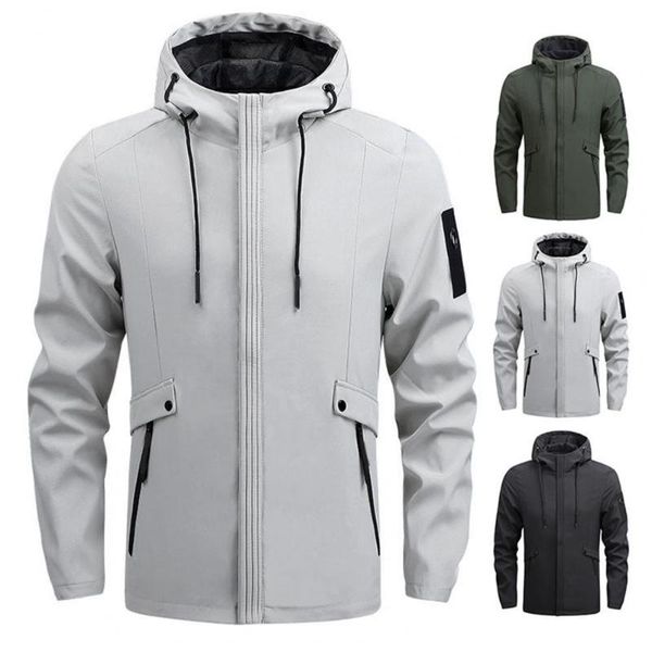 men's jackets men casual zipper closure long sleeve windbreaker multi pockets hooded drawstring solid color jacket coat outerwear, Black;brown
men's jackets men casual zipper closure long sleeve windbreaker multi pockets hooded drawstring solid color jacket coat outerwear, Black;brown