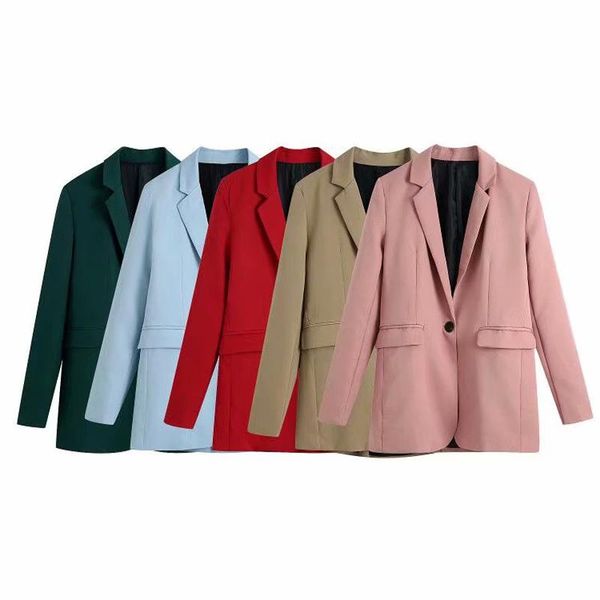 women's suits & blazers spring and autumn casual solid color single button pocket decorative jacket, White;black
women's suits & blazers spring and autumn casual solid color single button pocket decorative jacket, White;black