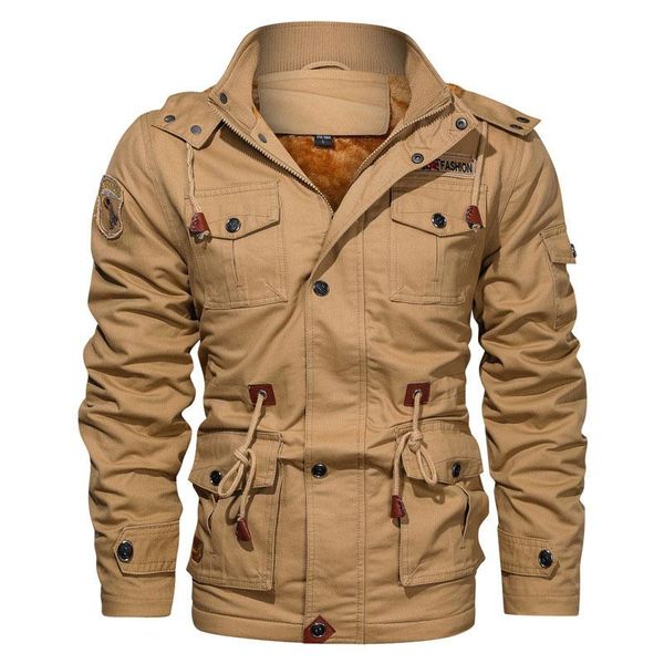 men's jackets winter plus velvet jacket men military casual hood fleece warm and coats for male mid-length thick outerwear parkas, Black;brown
men's jackets winter plus velvet jacket men military casual hood fleece warm and coats for male mid-length thick outerwear parkas, Black;brown