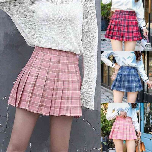 plaid high waist tennis womens skirts flared pleated short school girl, Black
plaid high waist tennis womens skirts flared pleated short school girl, Black
