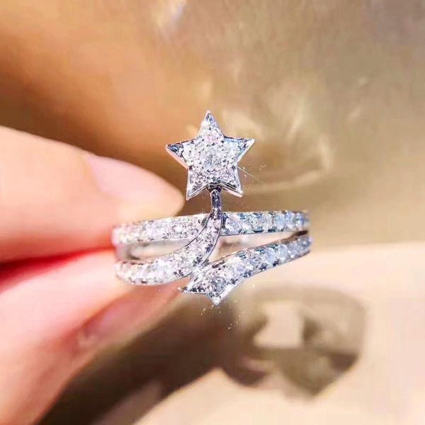 wedding rings luxury female white star crystal ring classic silver color for women trendy hollow thin zircon engagement, Slivery;golden
wedding rings luxury female white star crystal ring classic silver color for women trendy hollow thin zircon engagement, Slivery;golden