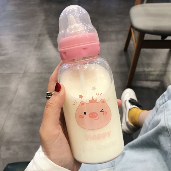 Cute Cartoon Gass Water Bottle Pacifier Straw Cup Suitable for Adult Children Milk Glass Bottle Baby feeding Bottle
Cute Cartoon Gass Water Bottle Pacifier Straw Cup Suitable for Adult Children Milk Glass Bottle Baby feeding Bottle
