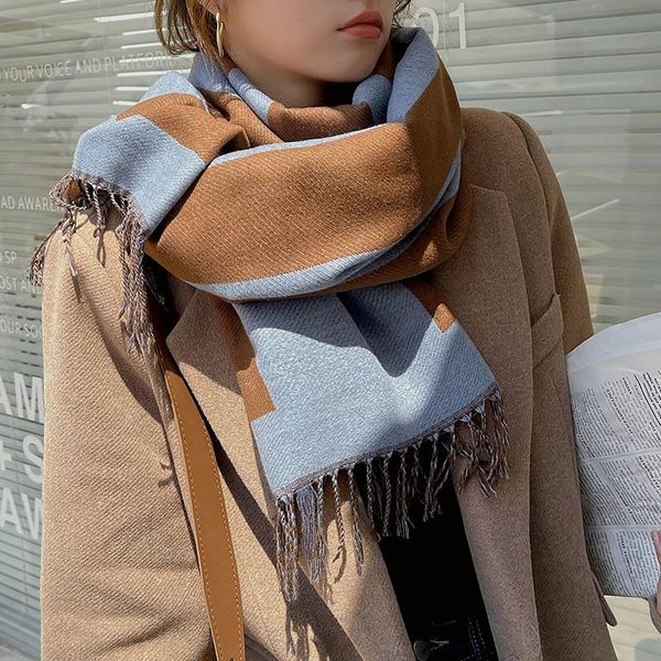 scarves scarf women 2021 winter line tassels imitation cashmere shawl wraps soft warm blanket lady fashion design, Blue;gray
scarves scarf women 2021 winter line tassels imitation cashmere shawl wraps soft warm blanket lady fashion design, Blue;gray