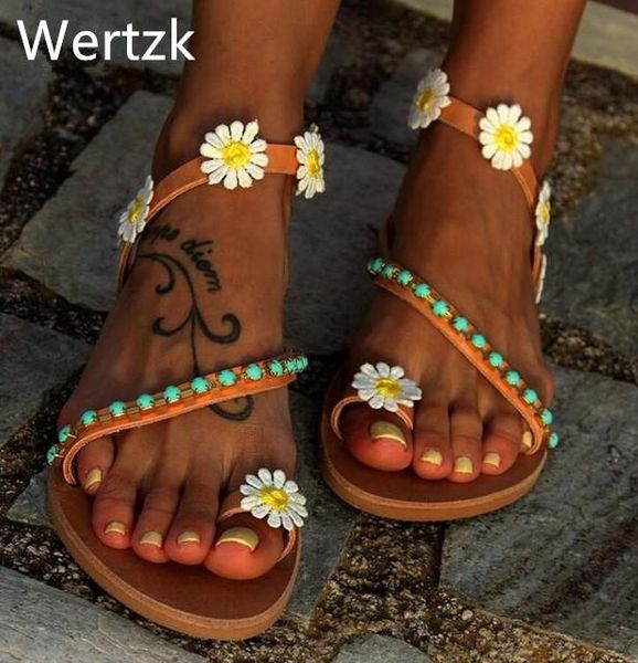 wertzk 2021 summer women shoes flat heels sandals fashion female comfortable sweet flowers beach roman size 35-43 l308, Black
wertzk 2021 summer women shoes flat heels sandals fashion female comfortable sweet flowers beach roman size 35-43 l308, Black