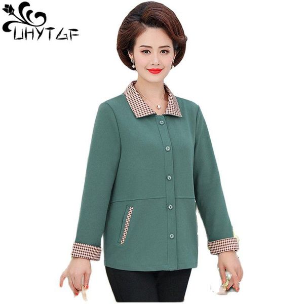 women's jackets uhytgf young mother spring autumn jacket long sleeve stitching short 5xl plus size coat female elegant women outerwear, Black;brown
women's jackets uhytgf young mother spring autumn jacket long sleeve stitching short 5xl plus size coat female elegant women outerwear, Black;brown