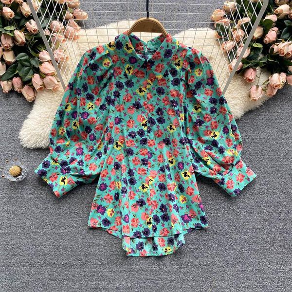 women's blouses & shirts 2021 women summer chic floral stylish puff sleeve turn-down collar printed casual loose, White
women's blouses & shirts 2021 women summer chic floral stylish puff sleeve turn-down collar printed casual loose, White