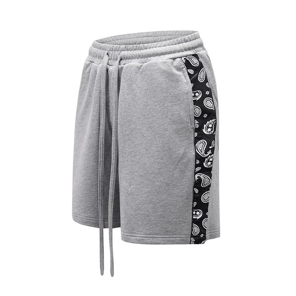 men's shorts listed side cashew impression terry shorts drawstring men oversize loose hip hop will see short street high at knee height, White;black
men's shorts listed side cashew impression terry shorts drawstring men oversize loose hip hop will see short street high at knee height, White;black
