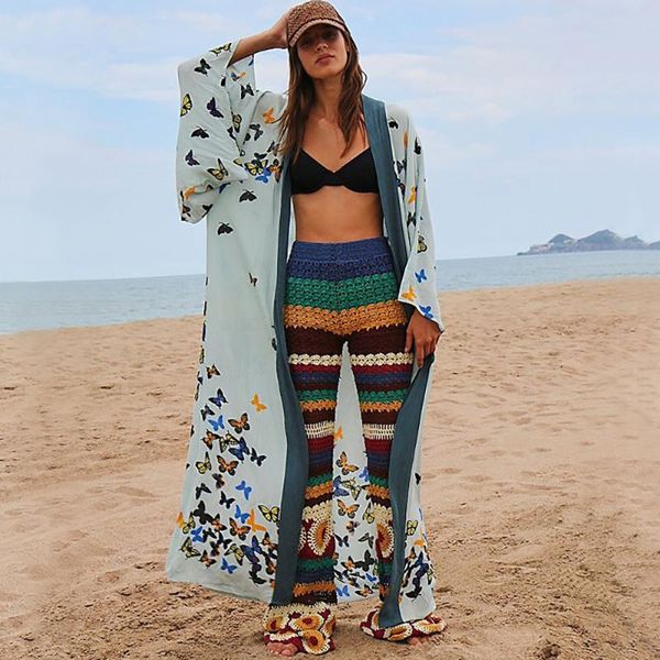 women's swimwear boho butterfly print beach cardigan since with belt tunics kaftan kimonos summer 2021 women sarong bathing suit cover, White;black
women's swimwear boho butterfly print beach cardigan since with belt tunics kaftan kimonos summer 2021 women sarong bathing suit cover, White;black