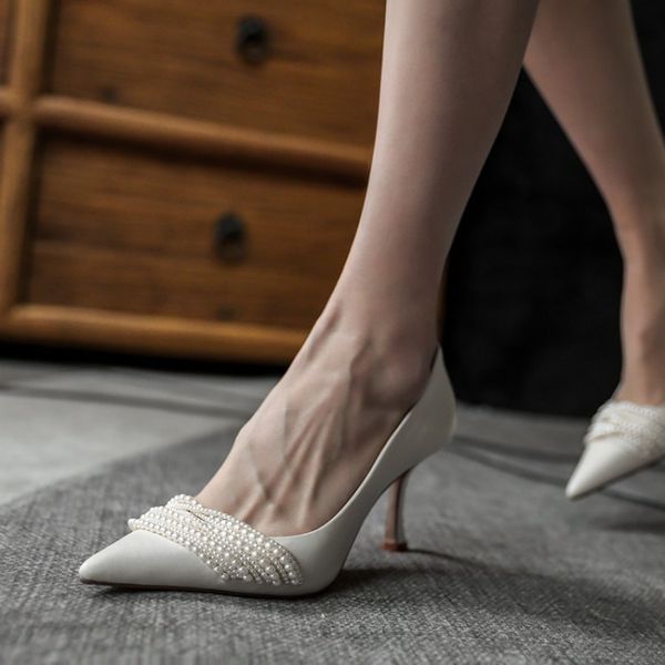 sheepskin sandals high ladies stiletto heels european and american new shallow mouth single pointed pearl evening breeze temperament women&#, Black
sheepskin sandals high ladies stiletto heels european and american new shallow mouth single pointed pearl evening breeze temperament women&#, Black