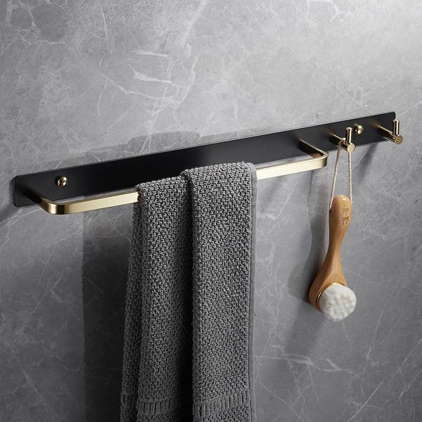 towel racks copper bathroom bars/rack/holder with hooks wall mounted nail punch brass bath hardware accessories black/gold/chrome 50cm 
towel racks copper bathroom bars/rack/holder with hooks wall mounted nail punch brass bath hardware accessories black/gold/chrome 50cm