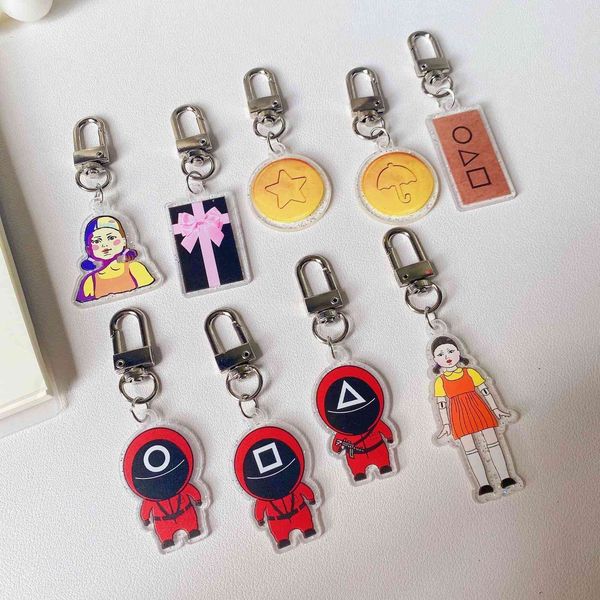 korean drama squid game key chain surrounding acrylic pendant li zhengzai same squid game key chain, Slivery;golden
korean drama squid game key chain surrounding acrylic pendant li zhengzai same squid game key chain, Slivery;golden