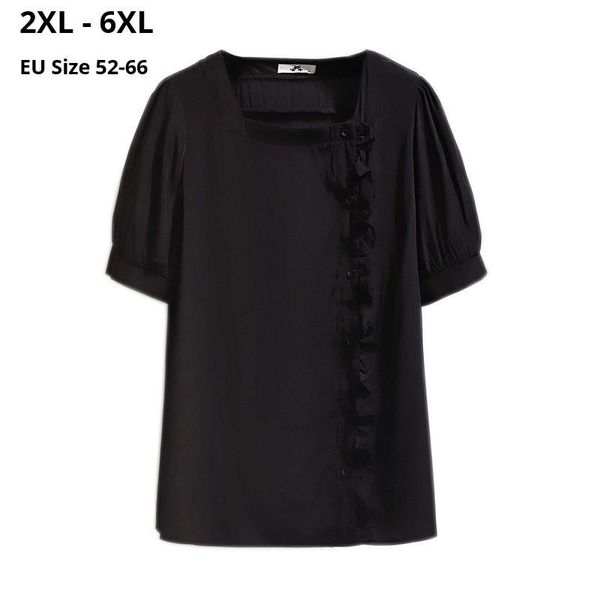 women's blouses & shirts plus size 6xl 5xl 4xl 3xl women short sleeves summer femme vintage ruffle oversized square neck blouse for mu, White
women's blouses & shirts plus size 6xl 5xl 4xl 3xl women short sleeves summer femme vintage ruffle oversized square neck blouse for mu, White