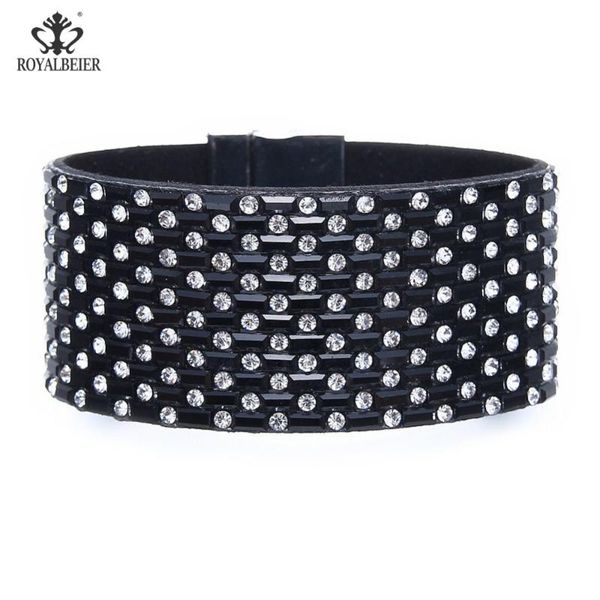 tennis royalbeier leather bracelet with crystals vintage punk slake shiny bangles fashion couple jewelry woman casual men, Golden;silver
tennis royalbeier leather bracelet with crystals vintage punk slake shiny bangles fashion couple jewelry woman casual men, Golden;silver