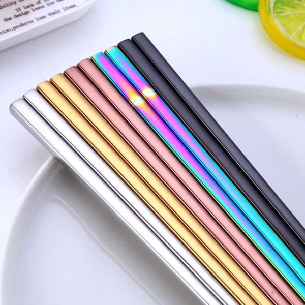 chopsticks 1 pair stainless steel metal tableware silver gold multicolor wedding party festival supplies drop
chopsticks 1 pair stainless steel metal tableware silver gold multicolor wedding party festival supplies drop