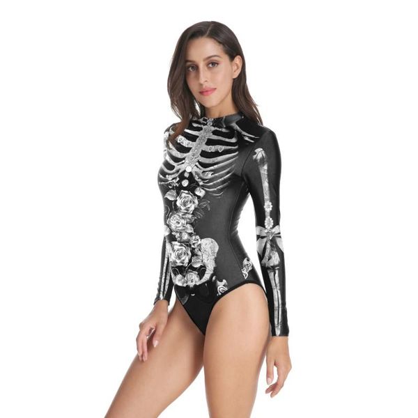 women's jumpsuits & rompers 2021 halloween bodysuit 3d digital print long sleeve zipper skeleton tight, Black;white
women's jumpsuits & rompers 2021 halloween bodysuit 3d digital print long sleeve zipper skeleton tight, Black;white