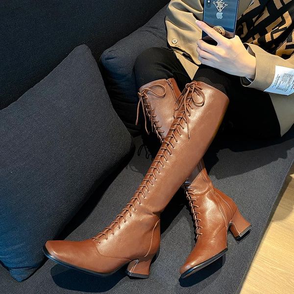 boots genuine leather high women winter warm side zipper party basic shoes woman riding square toe knee, Black
boots genuine leather high women winter warm side zipper party basic shoes woman riding square toe knee, Black