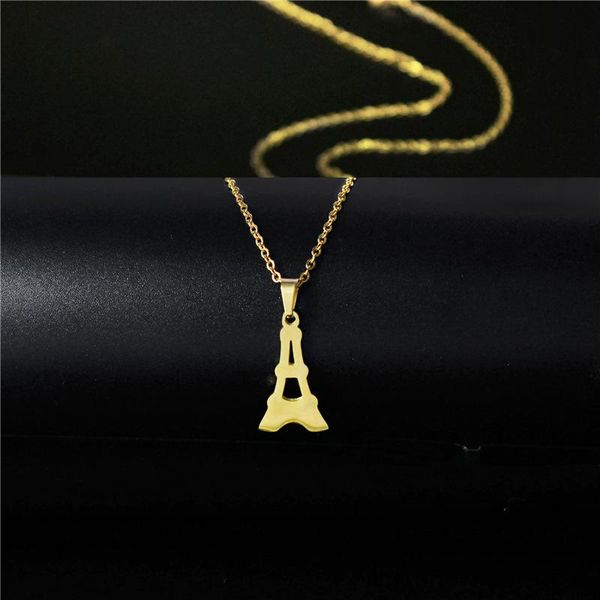 pendant necklaces fashion stainless steel chain necklace for women lover's mini eiffel tower gold color collar engagement jewelry, Silver
pendant necklaces fashion stainless steel chain necklace for women lover's mini eiffel tower gold color collar engagement jewelry, Silver