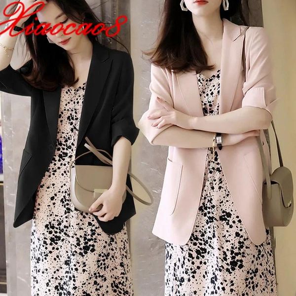 women's suits & blazers one button thin chiffon blazer women summer three quarter jackets coat fashion korean style femme casual cardig, White;black
women's suits & blazers one button thin chiffon blazer women summer three quarter jackets coat fashion korean style femme casual cardig, White;black