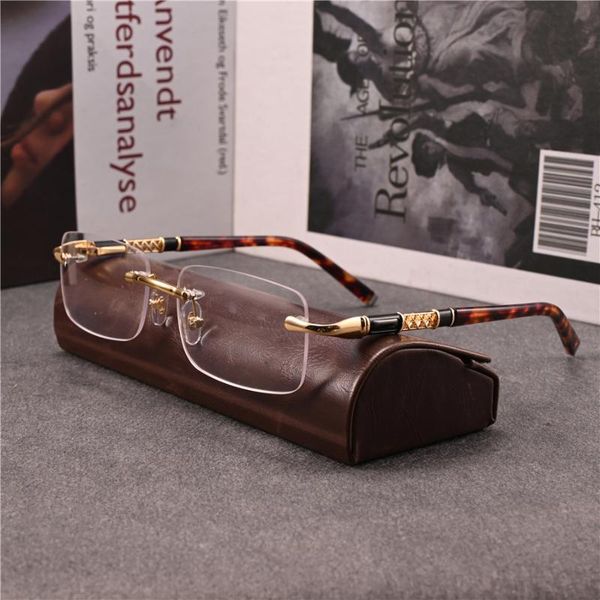 fashion sunglasses frames vazrobe rimless eyeglasses male gold grey glasses men brand spectacles for prescription reading/myopia lens, Black
fashion sunglasses frames vazrobe rimless eyeglasses male gold grey glasses men brand spectacles for prescription reading/myopia lens, Black