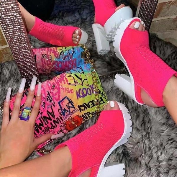 sandals women pumps summer mesh fashion open toe high heels shoes female thick party casual females sandalias de mujer, Black
sandals women pumps summer mesh fashion open toe high heels shoes female thick party casual females sandalias de mujer, Black