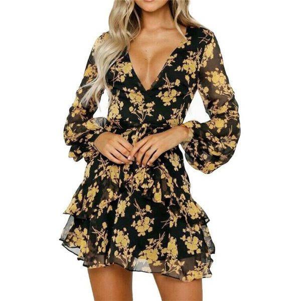 casual dresses women deep v neck puff long sleeve chiffon dress summer boho short party beach floral holiday style vestidos, Black;gray
casual dresses women deep v neck puff long sleeve chiffon dress summer boho short party beach floral holiday style vestidos, Black;gray