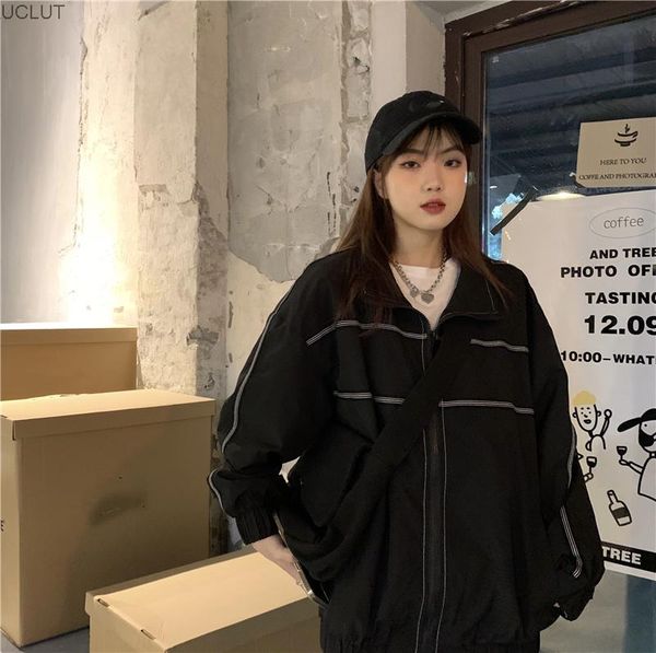 women's jackets black zipper cardigan long sleeve jacket autumn 2021 korean loose and thin versatile top, Black;brown
women's jackets black zipper cardigan long sleeve jacket autumn 2021 korean loose and thin versatile top, Black;brown