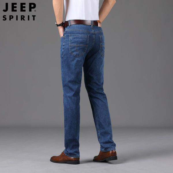 battlefield great wall 2021 spring and summer straight jeans men's business leisure elastic loose long pants middle waist 913, Blue
battlefield great wall 2021 spring and summer straight jeans men's business leisure elastic loose long pants middle waist 913, Blue