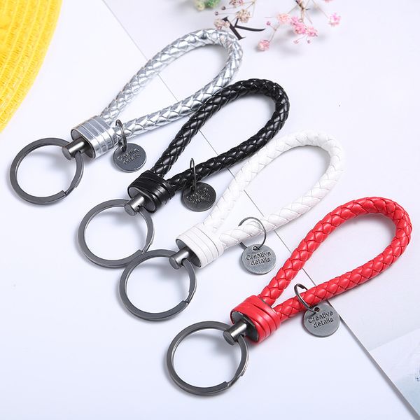keychains tungsten steel leather key chain car pendant woven ring men's and women's valentine's day gift, Silver
keychains tungsten steel leather key chain car pendant woven ring men's and women's valentine's day gift, Silver