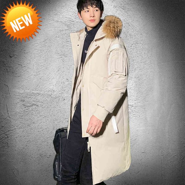 2021 winter new korean style long padded parka men's casual fur collar oversized down coat chic couple puffer jacket outerwear, Black
2021 winter new korean style long padded parka men's casual fur collar oversized down coat chic couple puffer jacket outerwear, Black