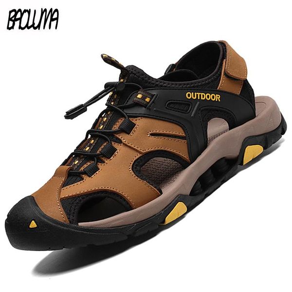sandals summer men's handwork leather men shoes outdoor non-slip beach comfortable mans footwear 38-46, Black
sandals summer men's handwork leather men shoes outdoor non-slip beach comfortable mans footwear 38-46, Black