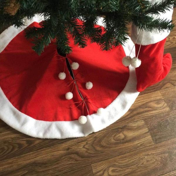 christmas decorations red tree skirt with white ball for home natal skirts year decoration
christmas decorations red tree skirt with white ball for home natal skirts year decoration