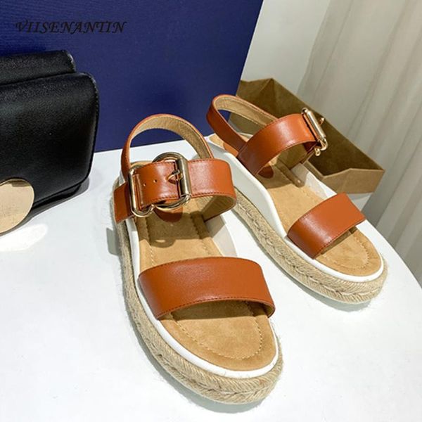 summer leather thick-soled roman sandals women's belt buckle handmade straw woven casual beach all-match, Black
summer leather thick-soled roman sandals women's belt buckle handmade straw woven casual beach all-match, Black