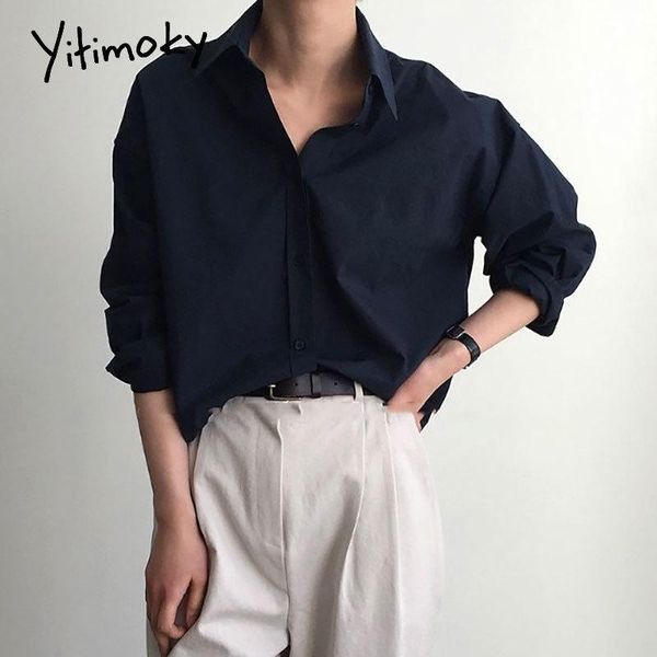 women's blouses & shirts yitimoky button up women long sleeve vintage turn-down collar unicolor loose 2021 summer korean fashion breast, White
women's blouses & shirts yitimoky button up women long sleeve vintage turn-down collar unicolor loose 2021 summer korean fashion breast, White