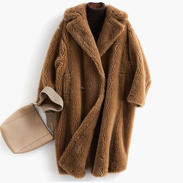 women's fur & faux jf0447 real wool teddy coat fashion style winter thick warm long 100% natural, Black
women's fur & faux jf0447 real wool teddy coat fashion style winter thick warm long 100% natural, Black
