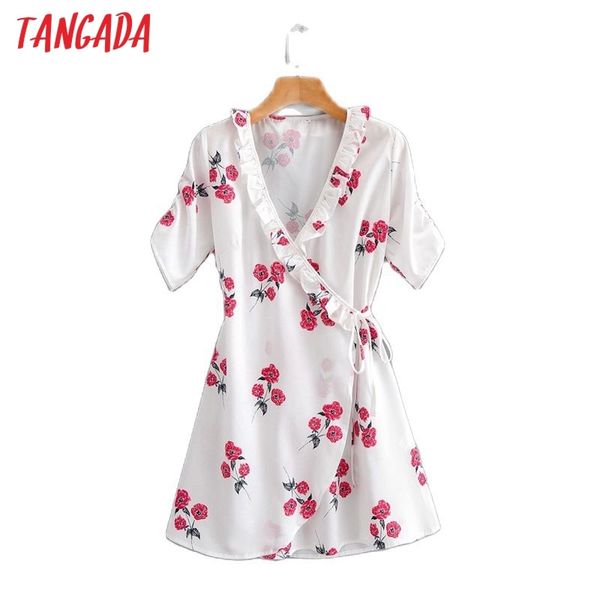 women summer ruffles flowers print v neck short sleeve french style ladies dress sy264 210416, Black;gray
women summer ruffles flowers print v neck short sleeve french style ladies dress sy264 210416, Black;gray