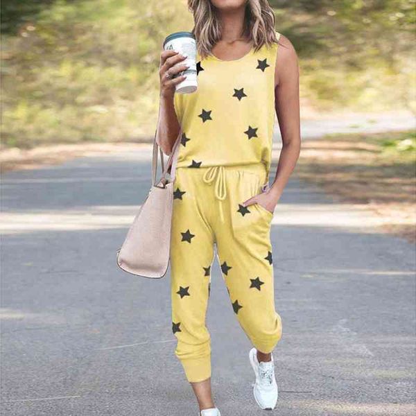 women non-positioning round neck star print casual sleeveless vest sports suit summer suit streetwear set woman 2 pieces, White
women non-positioning round neck star print casual sleeveless vest sports suit summer suit streetwear set woman 2 pieces, White