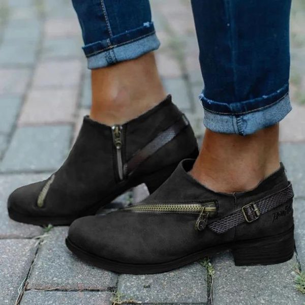 boots women ankle autumn winter low heels platform ladies shoes zipper buckle strap punk zapatos de mujer, Black
boots women ankle autumn winter low heels platform ladies shoes zipper buckle strap punk zapatos de mujer, Black