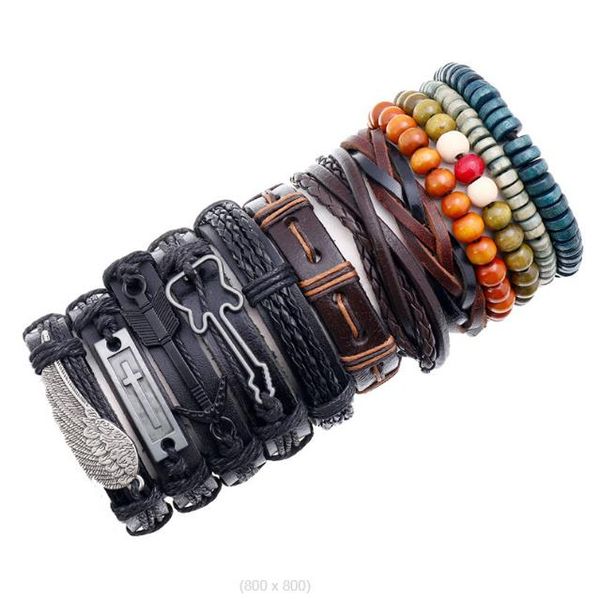 vintage woven cowhide bracelet diy12 style 12 piece suit men's leather chain arm ornament guitar cross wooden bead hand string, Golden;silver
vintage woven cowhide bracelet diy12 style 12 piece suit men's leather chain arm ornament guitar cross wooden bead hand string, Golden;silver