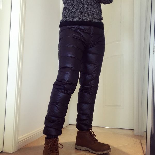 new men winter down fashion black thick warm white duck casual trousers windproof plus size pants 5xl
new men winter down fashion black thick warm white duck casual trousers windproof plus size pants 5xl