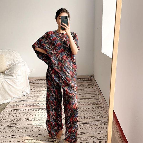 fashion printed casual loose large size two-piece set spring pullover high waist pleated wide leg pants 0tbh women's two piece, White
fashion printed casual loose large size two-piece set spring pullover high waist pleated wide leg pants 0tbh women's two piece, White