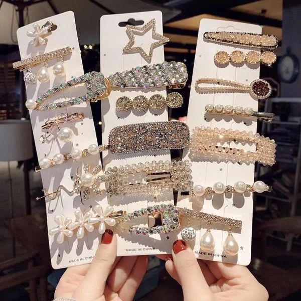 hair clips & barrettes 7pcs/set korean style pearl pins for women crystal clip trendy pin sets female stick jewelry accessories, Golden;silver
hair clips & barrettes 7pcs/set korean style pearl pins for women crystal clip trendy pin sets female stick jewelry accessories, Golden;silver