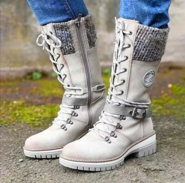 boots fashion brand winter mid-sleeve women's round foot square heels snow lace-up ins shoe 2021 knee high woman, Black
boots fashion brand winter mid-sleeve women's round foot square heels snow lace-up ins shoe 2021 knee high woman, Black