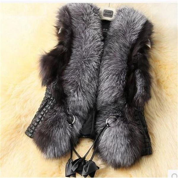 women's sweaters s/4xl womens black man made pu leather patchwork fake fur waistcoas female man-made waistcoats short section vest, White;black
women's sweaters s/4xl womens black man made pu leather patchwork fake fur waistcoas female man-made waistcoats short section vest, White;black