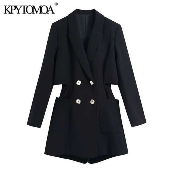 women chic fashion with metal buttons black playsuits vintage long sleeve pockets female jumpsuits mujer 210420, Black;white
women chic fashion with metal buttons black playsuits vintage long sleeve pockets female jumpsuits mujer 210420, Black;white