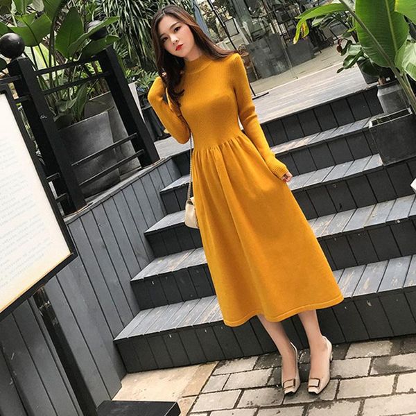 casual dresses knitting turtleneck winter dress 2021 simply chic long sleeve a-line midi sweater yellow knit elegant, Black;gray
casual dresses knitting turtleneck winter dress 2021 simply chic long sleeve a-line midi sweater yellow knit elegant, Black;gray