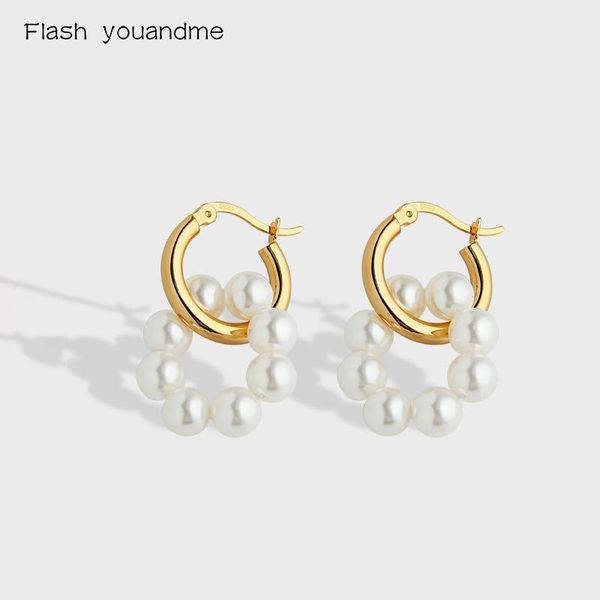 hoop & huggie fashion ins style s925 sterling silver earrings for women round natural pearl elegant fine party jewelry, Golden;silver
hoop & huggie fashion ins style s925 sterling silver earrings for women round natural pearl elegant fine party jewelry, Golden;silver