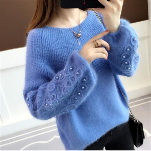 new arrival 2021 sweater pullovers autumn winter knitted jumper pearls lady soft warm pull femme women clothes h272, White;black
new arrival 2021 sweater pullovers autumn winter knitted jumper pearls lady soft warm pull femme women clothes h272, White;black