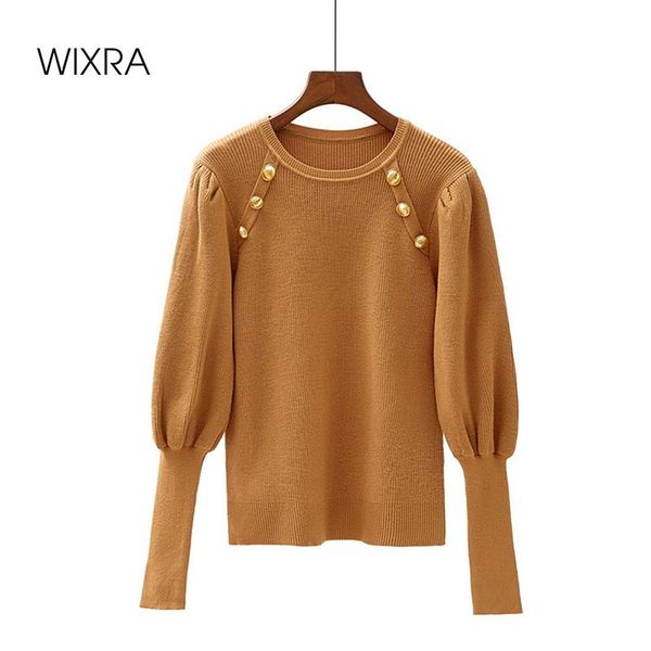 women's sweaters wixra womens vintage fashion o-neck buttons puff sleeve autumn winter pullovers femme knitted jumpers, White;black
women's sweaters wixra womens vintage fashion o-neck buttons puff sleeve autumn winter pullovers femme knitted jumpers, White;black